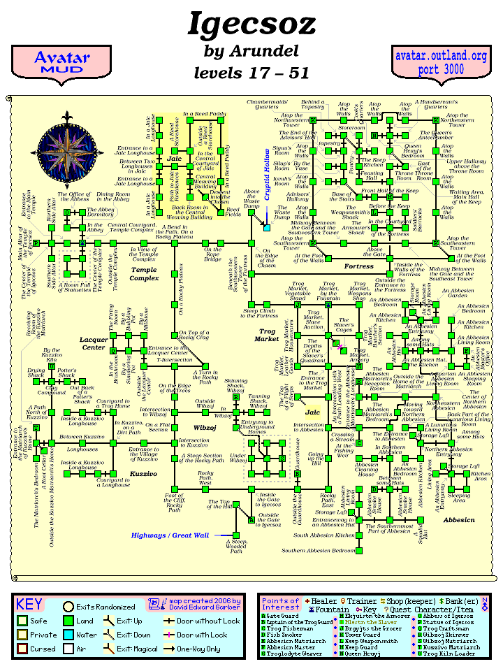 Avatar MUD Area Map - Igecsoz.GIF