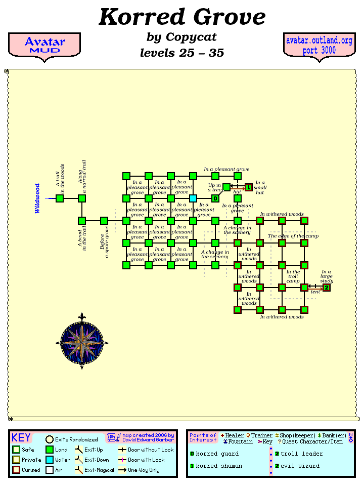 Avatar MUD Area Map - Korred Grove.GIF