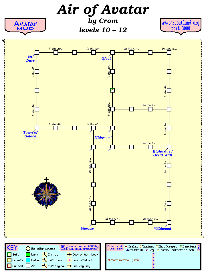 Avatar MUD Area Map - Air of Avatar.GIF