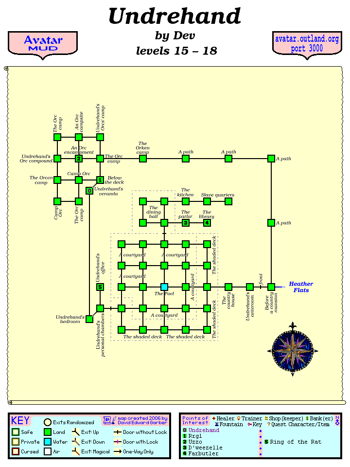 Avatar MUD Area Map - Undrehand.GIF